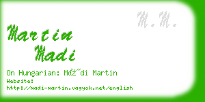 martin madi business card